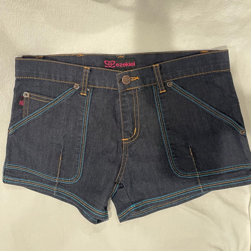 Ezekiel Mid Rise Denim Shorts